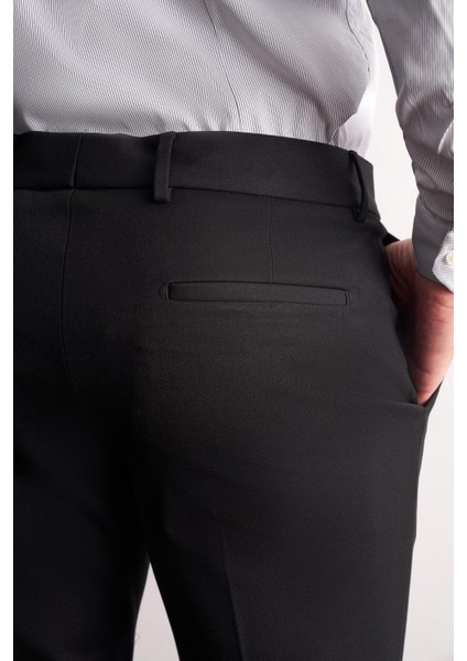 Siyah Yan Cep Açık Paça Esnek Slim Fit Classic Casual Pantolon 1003255153 indirimleri