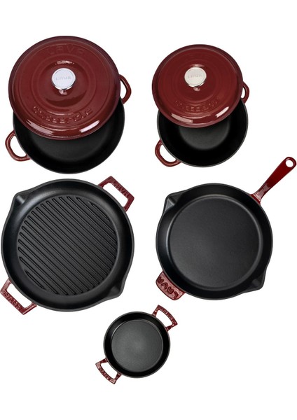Döküm Bordo 7 Parça Set – Şıklık, Lezzet ve Gücü Bir Araya Getiren Tasarım modelleri