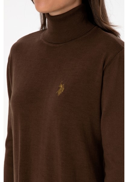 Kadın Kahverengi Kazak /triko 50313621-VR029