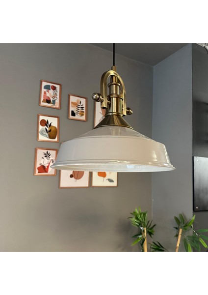 Carmelo Gri Renk Asaletli Tekli Avize Gemici Eskitme Başlık Sarkıt Lamba Salon Aydınlatma