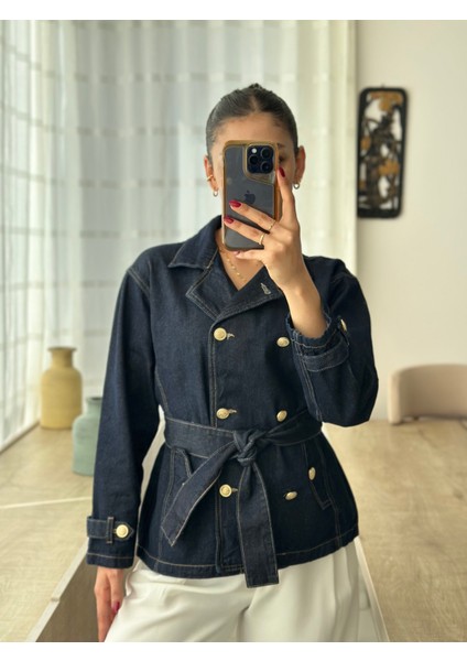 Kadın Tasarım Kot Ceket