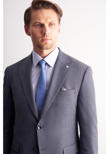 Koyu Lacivert Kırlangıç Yaka Çizgili Desen Slim Fit 6 Drop Takım Elbise 1001255166 fırsatları