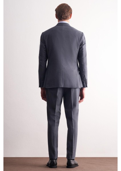 Koyu Lacivert Kırlangıç Yaka Çizgili Desen Slim Fit 6 Drop Takım Elbise 1001255166 indirimleri