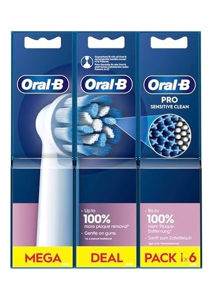 Oral-B Sensitive Şarjlı Diş Fırçası Yedek Başlığı 6 Adet