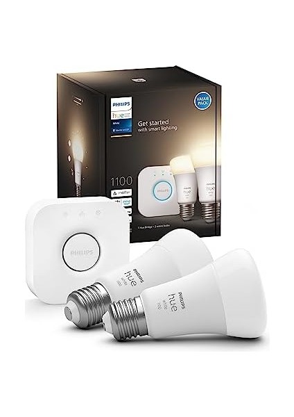 Hue Beyaz Akıllı E27 LED Ampul Başlangıç Seti, Kumandalı, Özellikli fiyatları