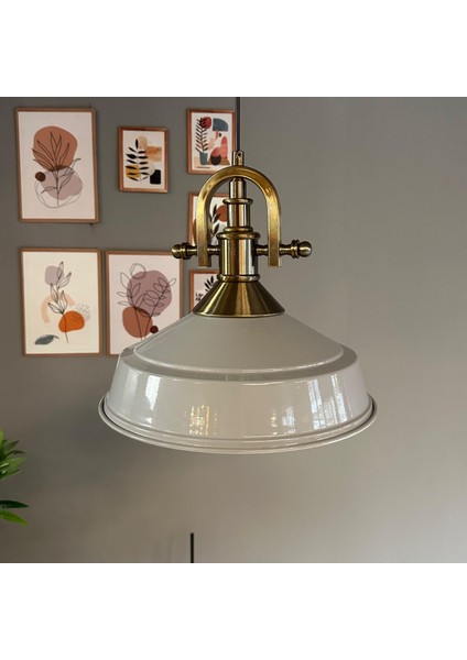 Carmelo Gri Renk Asaletli Tekli Avize Gemici Eskitme Başlık Sarkıt Lamba Salon Aydınlatma