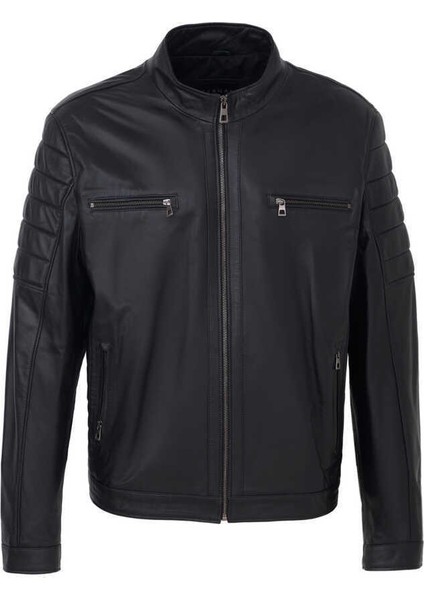 Siyah Hakiki Deri Erkek Hakiki Deri Mont - E24BDM310558-Q3H indirimleri