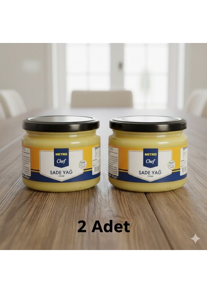 2 Adet Sade Yağ Inek, Sade Yağ, Ghee Yağ, Ghee Yağı 250G - Des Biens