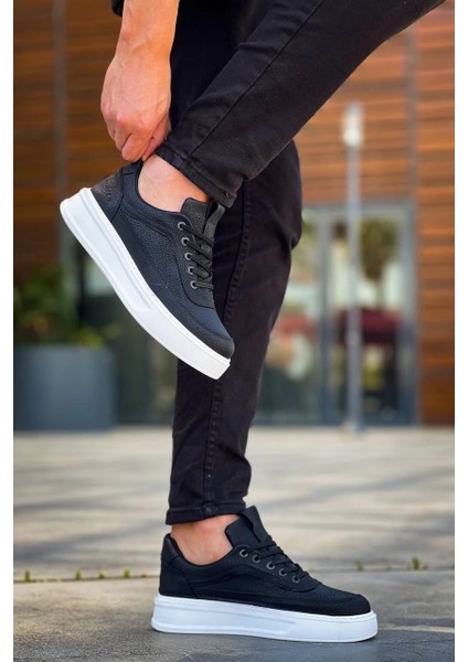 Yzlal KB-006 Kuback Siyah Cilt Yüksek Taban Bağcıklı Günlük Erkek Ayakkabı (Numara: 40) fiyatları