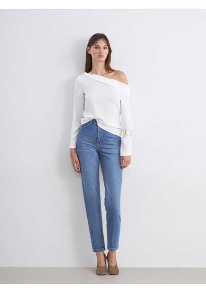 Yeni Sezon Slim Mom Kadın Jean Pantolon