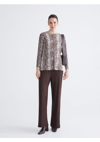 Yeni Sezon Bisiklet Yaka Desenli Bluz fiyatları