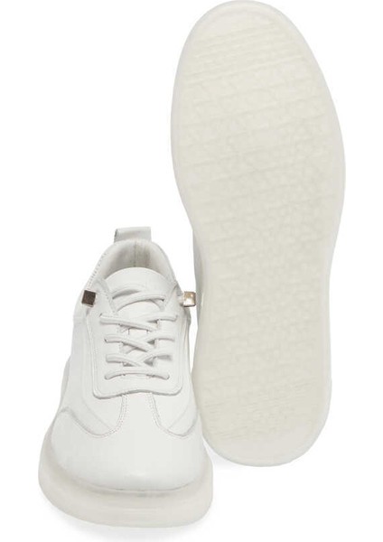 Beyaz Hakiki Deri Erkek Sneaker - E24I1AY56898-C73