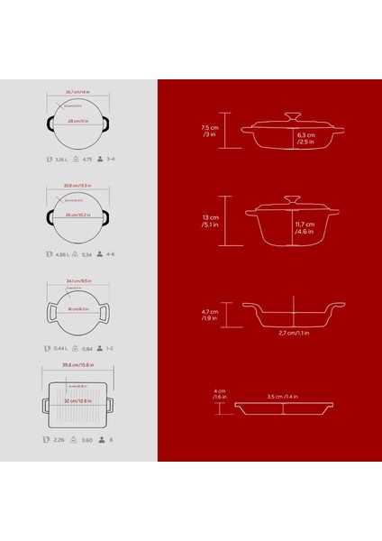 Bordo Döküm 6 Parça Set – Tencere, Sahan ve Izgara ile Şef Dokunuşu indirimleri