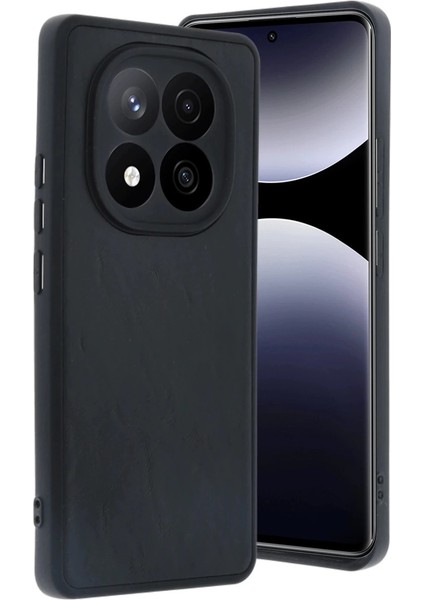 Xiaomi Redmi Note 14 Pro 4g Kılıf Aras Deri Kapak - Siyah