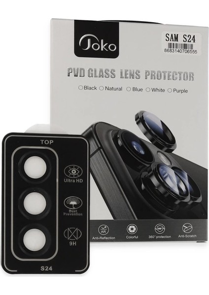Joko Samsung Galaxy S24 Pvd Metal Kamera Lens - Siyah