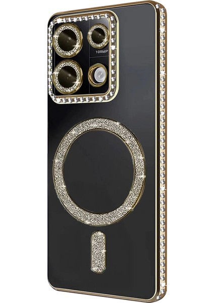 Xiaomi Redmi 13C Joke Simli Magneticsafe Kılıf - Gold modelleri