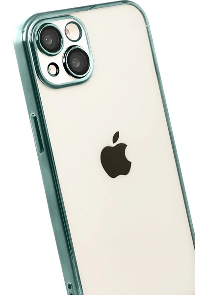 Apple Iphone 15 Razer Lensli Silikon - Yeşil modelleri