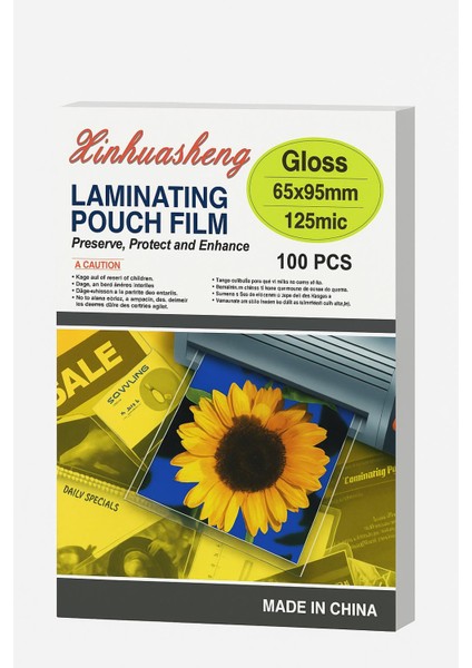 Laminasyon Filmi 65X95 mm 125 Mikron 100 Adet