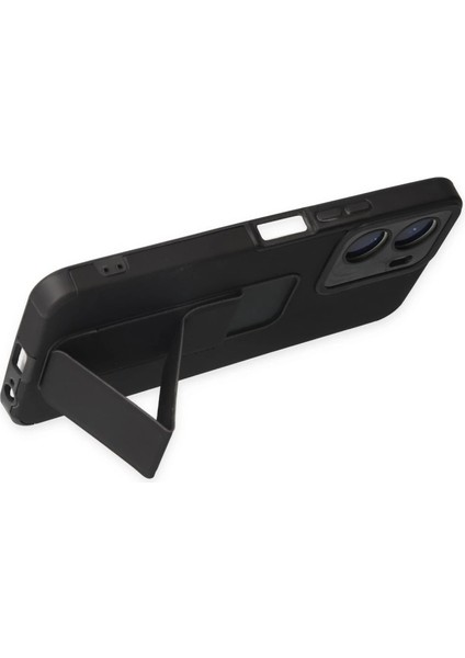Vivo Y16 Kılıf Mega Standlı Silikon - Siyah indirimleri