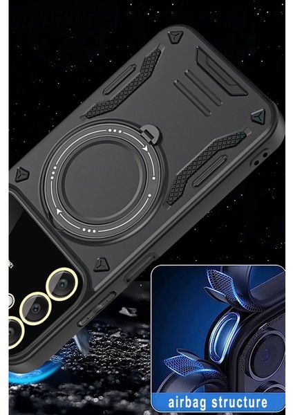 Samsung Galaxy A54 5g Kılıf Joy Lens Standlı Kapak - Kırmızı modelleri