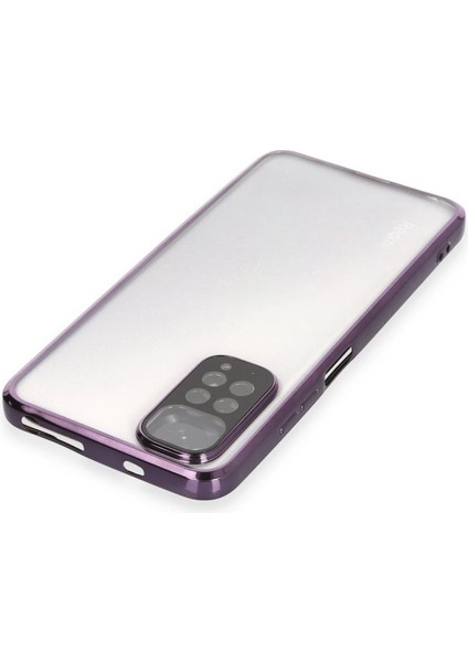 Xiaomi Redmi Note 11 Kılıf Razer Lensli Silikon - Mor modelleri
