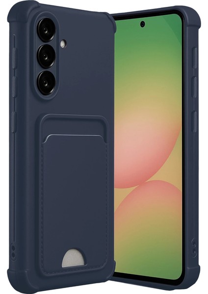 Samsung Galaxy A56 Kılıf Kelvin Kartvizitli Silikon - Lacivert