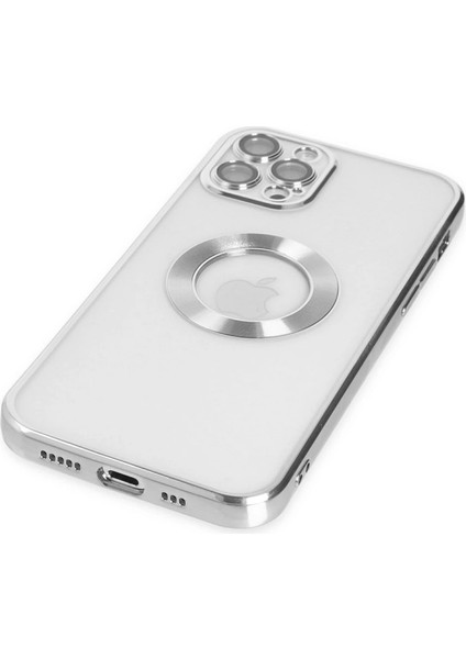 Iphone 12 Pro Kılıf Slot Silikon - Gümüş modelleri
