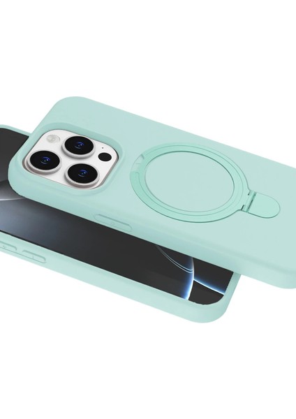 Apple Iphone 15 Pro Max Regal Magsafe Standlı Kapak - Su Yeşili fırsatları