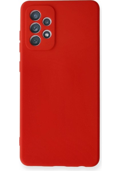Samsung Galaxy A72 Kılıf Nano Içi Kadife Silikon - Kırmızı