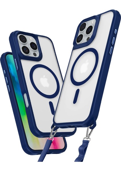 Iphone 16 Pro Max Kılıf Enka Magsafe Silikon Kılıf - Lacivert