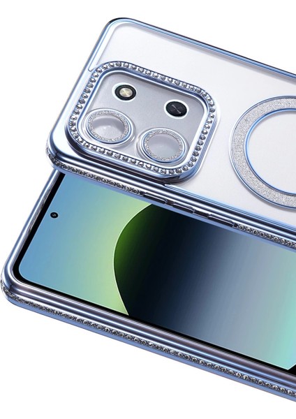 Xiaomi Redmi 15C 4g Joke Simli Magneticsafe Kılıf - Mavi fiyatları