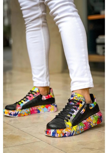 Yzlal Kb-02 Kuback Bağcıklı Crocodile Siyah Kırmızı Günlük Erkek Ayakkabı (Numara: 43) modelleri