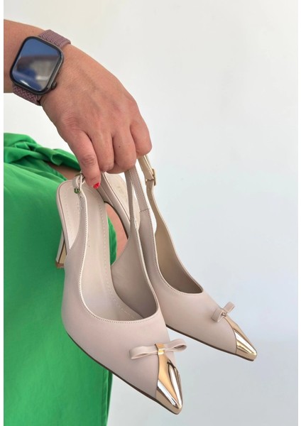 Sptrns Joye Bej Cilt Topuklu Ayakkabı (Numara: 37) fiyatları