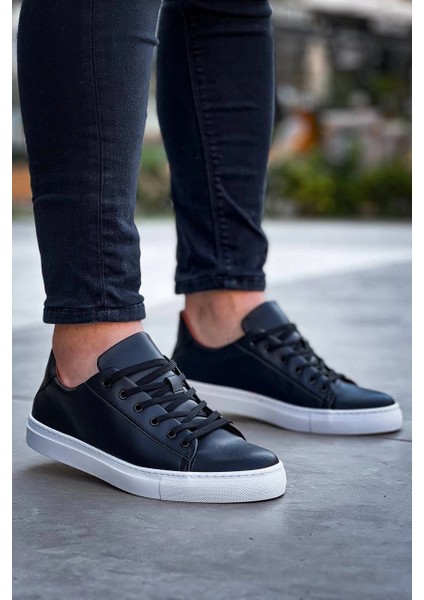 Yzlal KB-122 Kuback Siyah Cilt Yüksek Taban Bağcıklı Günlük Erkek Ayakkabı (Numara: 40)