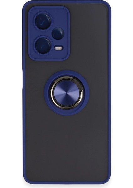 Xiaomi Redmi Note 12 5g Kılıf Montreal Yüzüklü Silikon Kapak - Lacivert