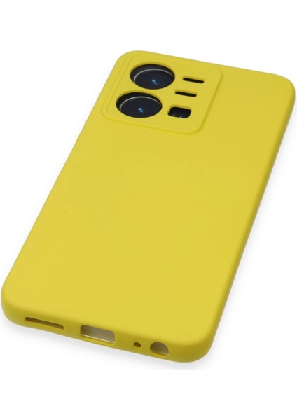 Vivo Y35 Kılıf Nano Içi Kadife Silikon - Sarı indirimleri