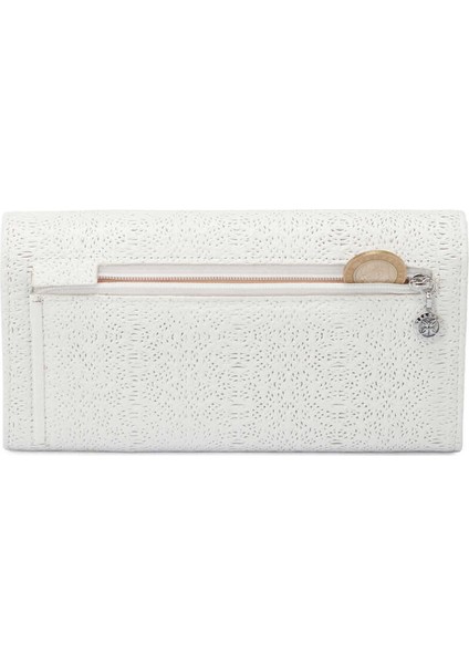 Beyaz Hakiki Deri Kadın Cüzdan - S1CB00005787-B69
