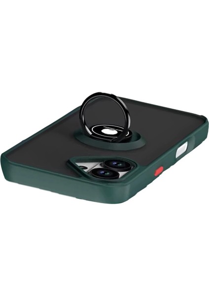 Apple Iphone 17 Montreal Yüzüklü Silikon Kapak - Yeşil fırsatları