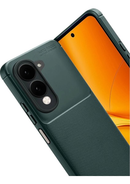 Vivo Y29S Auto Focus Karbon Kapak - Koyu Yeşil fiyatları