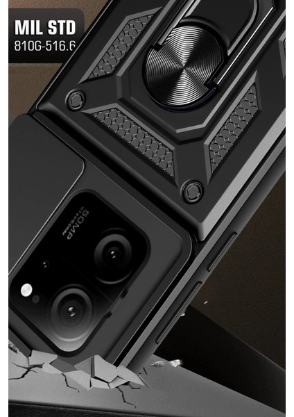 Xiaomi Mi 13T Pro Kılıf Pars Lens Yüzüklü Silikon - Kırmızı modelleri