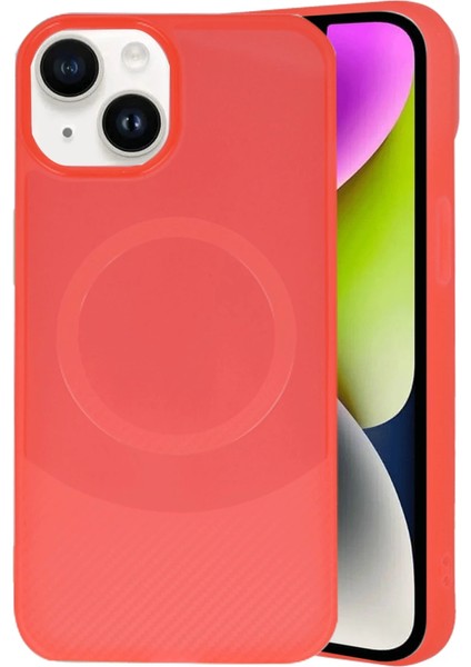 Iphone 14 Kılıf Maya Karbon Kapak - Kırmızı