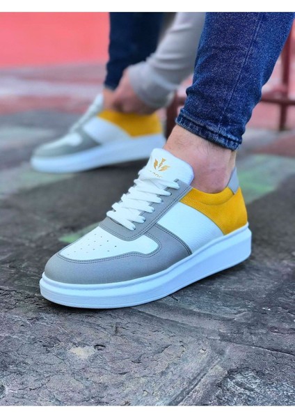 Beyaz Sarı Erkek Casual Ayakkabı