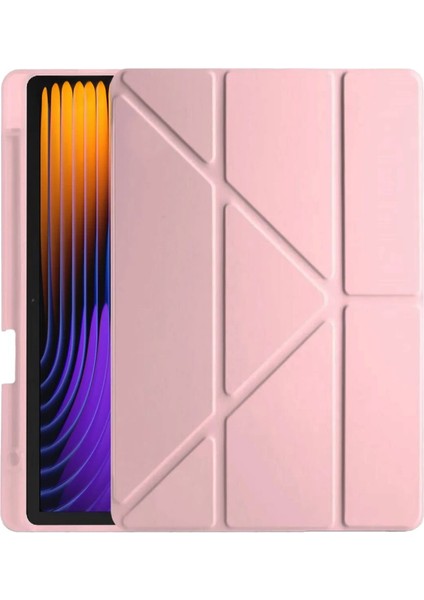 Xiaomi Pad 7 Pro Kılıf Kalemlikli Mars Tablet Kılıfı - Rose Gold