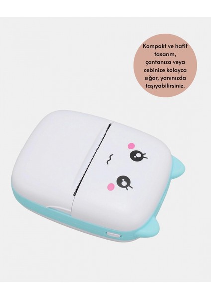 Mini Bluetooth Termal Yazıcı 1200MAH Şarjlı Taşınabilir modelleri