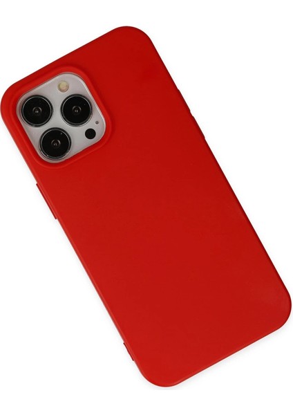 Iphone 14 Pro Max Kılıf Nano Içi Kadife Silikon - Kırmızı modelleri