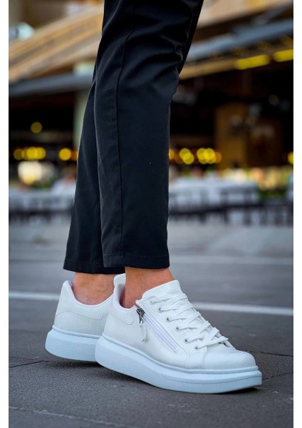 Yzlal KB-309 Kuback Beyaz Fermuar ve Bağcıklı Günlük Erkek Ayakkabı (Numara: 41) fırsatları
