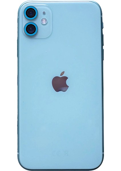 Iphone 11 Neon Fosforlu Kamera Lens - Mavi