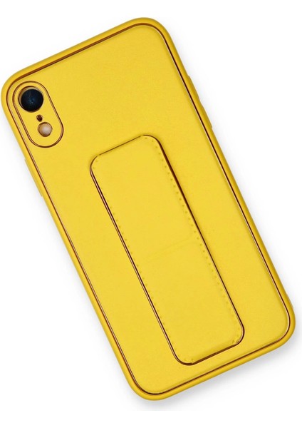 Iphone Xr Kılıf Coco Deri Standlı Kapak - Sarı fiyatları