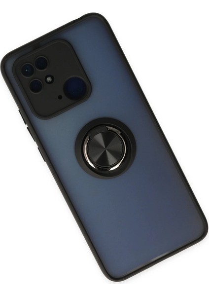 Xiaomi Redmi 10C Kılıf Montreal Yüzüklü Silikon Kapak - Siyah fiyatları