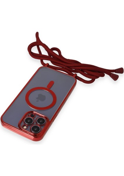 Iphone 14 Pro Max Kılıf Divo Lazer Askılı Magsafe Kapak - Kırmızı fırsatları